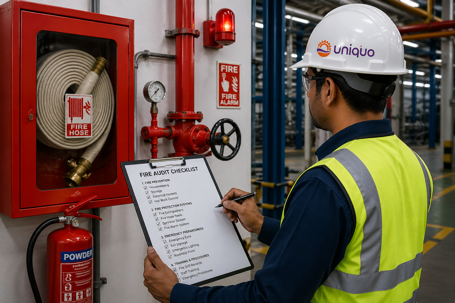 Fire audit support by UNIQUO